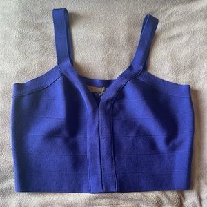 Mirage Bandage Crop Top - Deep Blue - Large